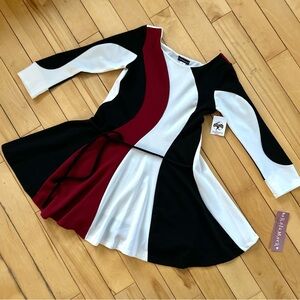 Kate Mack Kids Dress in Black, White, and Red